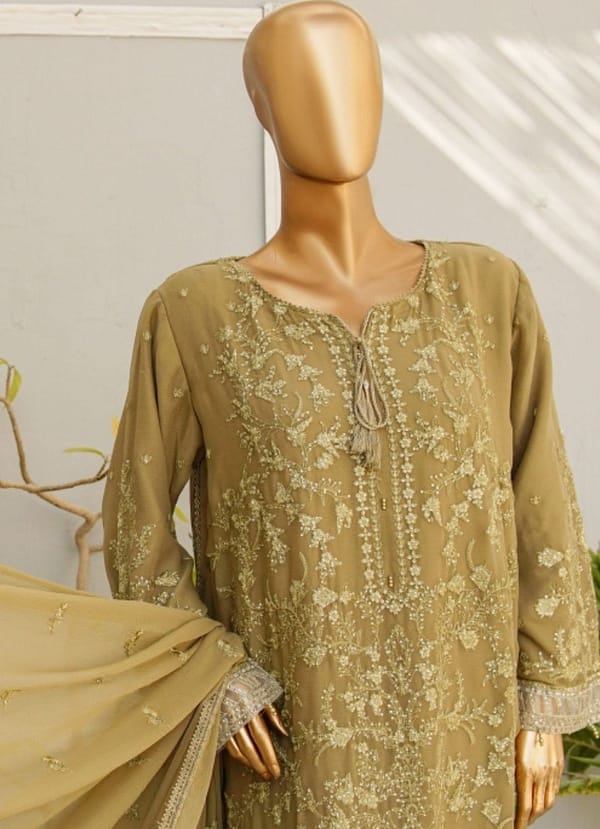 Festive Emb Chiffon Gold - Pret - Image 2